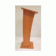 Gst-st3 - Pupitre de conférence en bois massif avec plateau personnalisable et étagères réglables_1