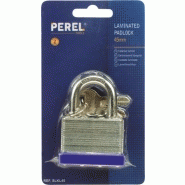 PEREL - Cadenas robuste 45mm en acier laminé avec anse durcie - Fourni avec 3 clés_1