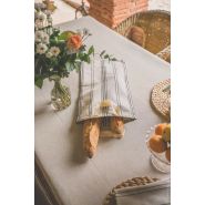 Sac à pain classique rayé gris - tissu - 30 cm de largeur sur 55 cm de hauteur_1