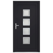 Vidaxl porte d'entrée anthracite 108x208 cm pvc 3187854_1