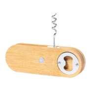 Ouvre-bouteille et tire-bouchon magnétiques en bambou - couleur naturelle_1