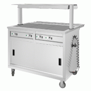 Buffet central mobile avec plaque chauffante 3 x GN 1/1 - Buffalo - JB186_1