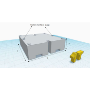 Masse 1T avec passage de fourche pour essai de palans et ponts roulants -1160 x 1160 x 365mm -  REF2221000_1