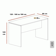 Table haute Rock - Mobel Linea - Gris, 120 x 80 cm_1