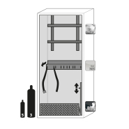 Armoire de stockage intérieure pour bouteilles de gaz G-ULTIMATE-90 - Modèle G90.205.090 - Réf 30667-005-30669 - Certifiée NF EN 14470-2 et CE_1
