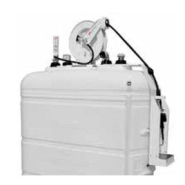 Citerne 1470L avec bac de rétention en PEHD - Distribution d'huile - Réf 454 136.110 - Pompe PM2 3:1 et enrouleur 10 m_1