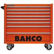 Servante classique C75 - 8 tiroirs, orange, 986x501x1100 mm - Lock & Go, roues silencieuses - 1475KXL8_1