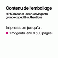 508X toner LaserJet Magenta grande capacité authentique_1