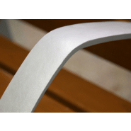 Banc public Neobarcino - aluminium - pieds en fonte, bois exotique, finition époxy_1