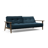 Canapé-lit design Innovation Living Splitback Frej - Convertible 115x210 cm - Chêne fumé - Tissu Argus Navy Blue_1