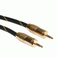 ROLINE GOLD Câble de raccordement 3,5mm audio M / M, 5 m_1