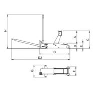 Crics hydrauliques à roulettes UGJ - Euro Press - 2 à 10 tonnes - pompe main et pied, structure robuste_1