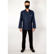 Veste de cuisine mixte - modèle Théoule - col mao - personnalisable - Made in France_1