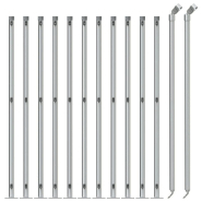 Vidaxl clôture en mailles de chaîne avec bride argenté 1x25 m 154041_1