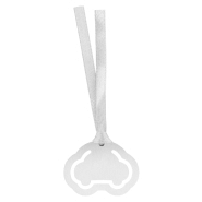 Marque-page en acier inoxydable avec ruban argenté - Carte de vœux sur mesure avec impression numérique_1