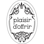 Etiquette cadeau Plaisir d'offrir ovale fond transparent 2.8x4cm - par 500 - adhésives en papier - boite distributrice_1