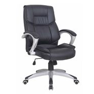 Fauteuil de bureau 120 noir - pivotant, similicuir rembourré, hauteur ajustable et inclinaison_1