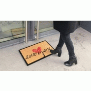 Tapis d'entrée abrité brossant - Girly Love - 60x40 cm_1