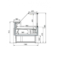Vitrines ventilée avec réserve - Viva 2500 - Référence: VIVA 2500-V-AR_1