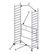 Échafaudage roulant jupiter 870 - fortal sa - charge d’exploitation 200 kg / m²_1
