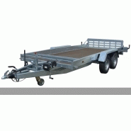 Remorque double essieu avec timon galvanisé en V
