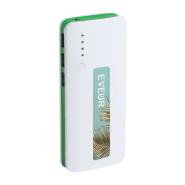 Power Bank USB en plastique - 3 ports de charge - Batterie 10000 mAh - Couleur verte_1