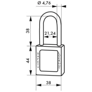Cadenas de consignation loto lockout tagout 38 mm anse inox ø 4,76 violet