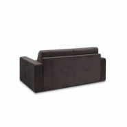 Canapé convertible express Midnight Amore 140cm - Matelas 16cm - Velours gris ardoise - Fabrication italienne_1