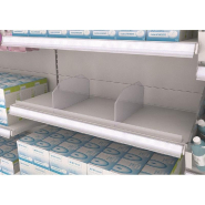 Séparateur universel 60x285mm - plastique transparent pour gondoles et tablettes_1