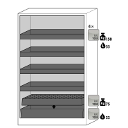 Armoire de sécurité Q-CLASSIC-30 modèle Q30.195.116.FU.WDAS - Réf. 37579-061-37597 - Stockage de substances inflammables selon NF EN 14470-1_1