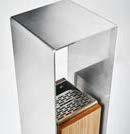 Cendrier Lotan 900 Mégots - Inox 304 ou 316L - Compact HPL_1