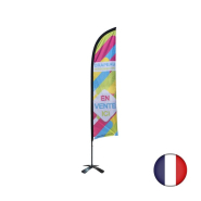 Drapeau publicitaire oriflamme - Différentes formes et hauteurs - Metiers IF011_1