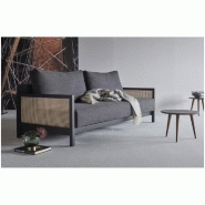 Canapé design Art Déco convertible Narvi - Innovation Living - lit 200x140 cm - tissu Kenya dark grey_1