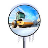 Miroir multi-usages en inox avec dispositif ANTIGIVRE ET ANTIBUÉE - Diamètre 800 mm - Réf. JPAG 808 AG_1