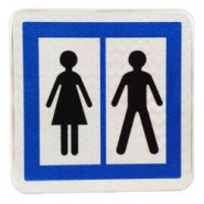 Panneau services toilettes ouvertes au public CE12 - signalisation de toilettes publiques_1