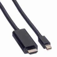 VALUE Mini DisplayPort Câble, Mini DP - UHDTV, M/M, noir, 1 m_1