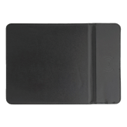 Tapis de souris en PU - Chargeur sans fil et support pour téléphone portable - Couleur noire_1