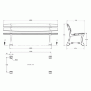 Banc AMARANTE stratifié compact_1