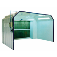Cabine de pistolage pour éléments à ventilation centrifuge - Largeur 1, 2, 3 et 4 M - Finition Epoxy blanc - Norme AFNOR 35-009_1