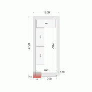 Chambre froide négative CRNF1227 Blanc 1200 x 2700 x 2200 mm TEFCOLD_1