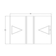 Passe-câble pour véhicules jusqu'à 50 tonnes - PV 120-1 - élastomère noir, surface striée, réflecteurs et triangles réfléchissants_1