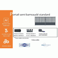 Portail battant standard semi barreaudé - 3500 / 1450_1