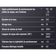 Sw 553-r reverse garda - tronçonneuse à double tête - mecal - diamètre de la lame 550mm_1