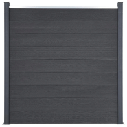 Vidaxl ensemble de panneaux de clôture gris 180x186 cm wpc 3211827_1