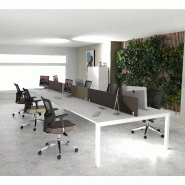 Bureau 6 personnes Tempo - Mobel linea - Blanc 9010, Blanc, 360_0