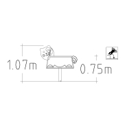 Jeu sur ressort à bascule Cat, 1 place - réf 8000955 - Hags - Gris - Fondation à enterrer_1