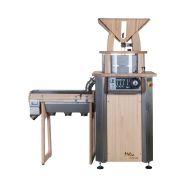 Moulin à farine avec design en bois et inox