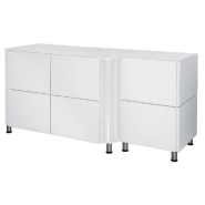 Structure comptoir L136xP68xH93cm Mega Banko - blanc - large surface de travail et rangement_1