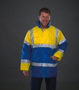 Veste contrastante haute visibilité - Réf: YHVP303 - Imperméable, coupe-vent, norme EN ISO20471:2013 et EN343 Class 3.1_1