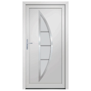 Vidaxl porte d'entrée blanc 98x190 cm pvc 3187862_1